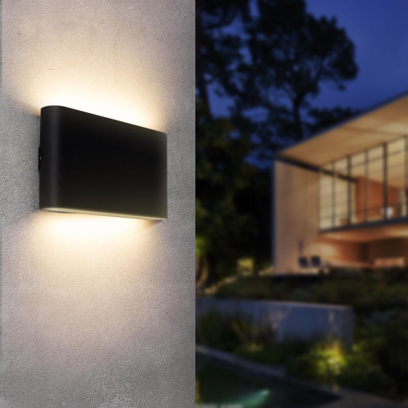 10W 3000K မိုးလုံလေလုံ ပြင်ပ IP65 ရေစိုခံ နံရံကပ် မီးအိမ် Modern Wall Sconce LED Lighting Fixture (၄) ခု၊
