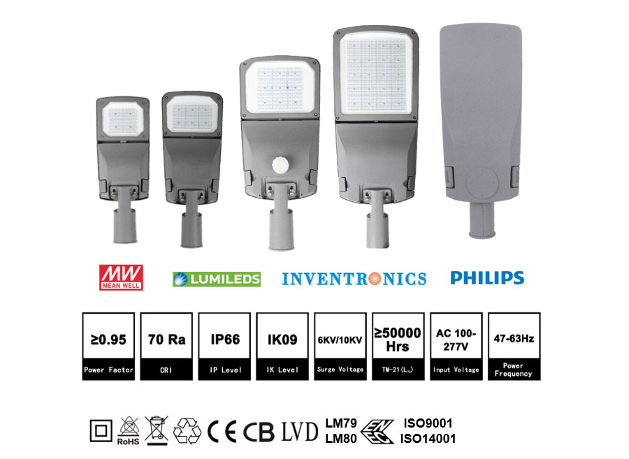 Fabryczne wodoodporne wysokiej jakości inteligentne oświetlenie uliczne LED Ip65 (9)