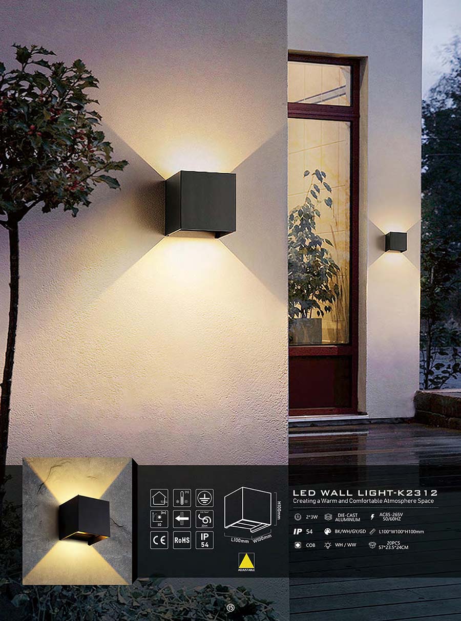 Modern Led fali lámpa kültéri veranda fali lámpa 10W 3000K beltéri falikar alumínium külső lámpatest, alkalmas teraszra, lépcsőre, folyosóra, nappaliba (4)