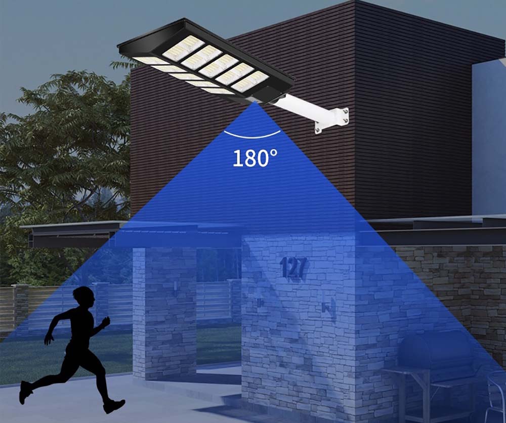 Motion Sensor Streetlight ABS Waterproof IP65 180W 240W 300W Outdoor All In One Led Solar Street Light (8)