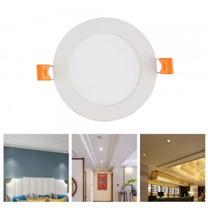 waterproof IP44 3w 6w 9w 12w 18w 24w flat led panel lamp recessed round ultra thin slim led ceiling panel light