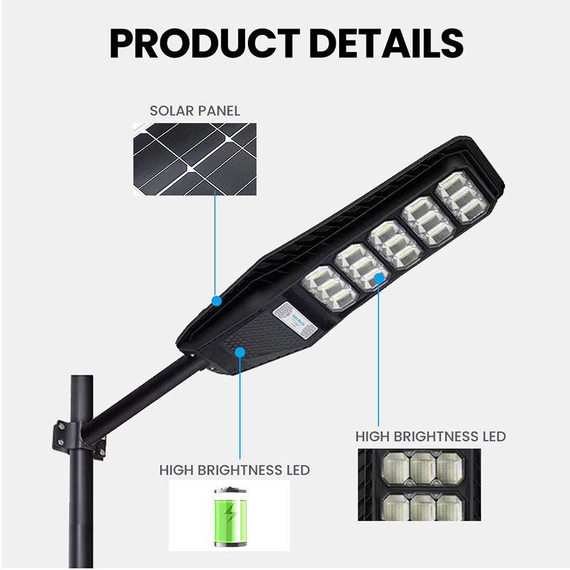 Integrated High Brightness High Brightness 100W 200W 300W Outdoor All In One Led Solar Street Light (7)
