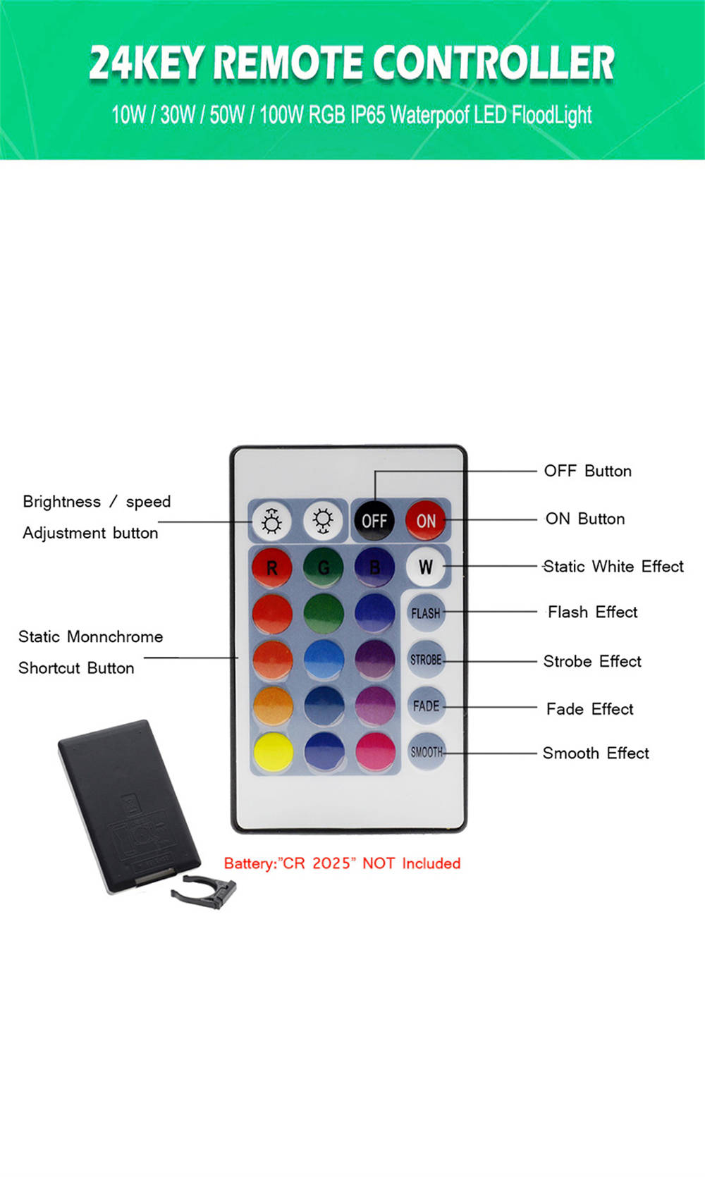Wireless Control RGB Color Changing Floodlight Smart Wifi LED Flood Light (3)